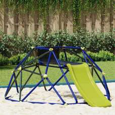 Viroqua 8ft Steel Kids Climbing Dome With Slide In Blue - UK