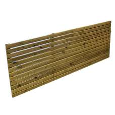 Viroqua Garden Wooden 6x2FT Slatted Border Fence in Natural - UK