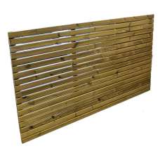 Viroqua Garden Wooden 6x3FT Slatted Border Fence in Natural - UK