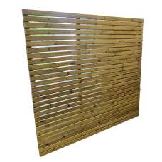 Viroqua Garden Wooden 6x5FT Slatted Border Fence in Natural - UK