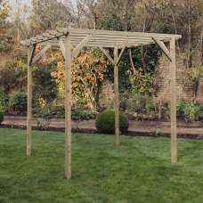 Viroqua Wooden Pergola Canopy In Natural - UK