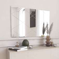 Vocal Glass Wall Mirror with White Wooden Frame - UK