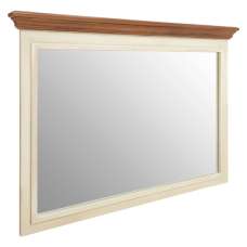 Vorgo Wall Bedroom Mirror In Cream Wooden Frame - UK