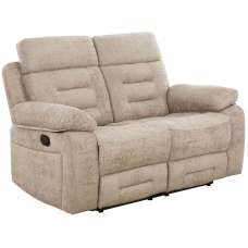 Waldorf Fabric Recliner 2 Seater Sofa In Latte - UK