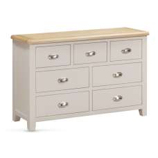 Waldorf Wooden Chest Of 7 Drawers In Oak And White - UK