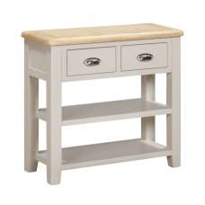 Waldorf Wooden Console Table With 2 Drawers In Oak And White - UK
