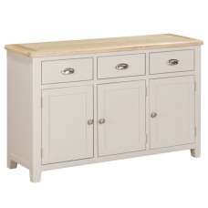Waldorf Wooden Sideboard With 3 Doors 3 Drawers - Oyster Grey - UK
