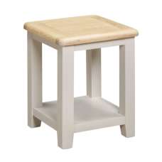 Waldorf Wooden Square Lamp Table In Oak And White - UK
