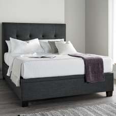 Walker Fabric Ottoman Storage Double Bed In Slate - UK