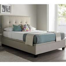 Walker Fabric Ottoman Storage Super King Size Bed In Oatmeal - UK