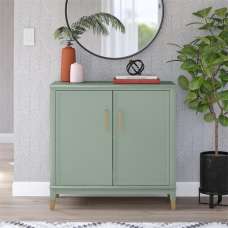 Waller Wooden Storage Cabinet With 2 Doors In Pale Green - UK