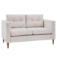 Wantagh Fabric 2 Seater Sofa With Oak Legs In Light Grey - UK