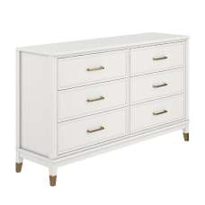 Wantagh Wooden Chest Of 6 Drawers In White - UK