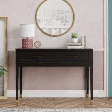 Wantagh Wooden Console Table With 2 Drawers In Black - UK