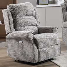 Warth Fabric Electric Recliner 1 Seater Sofa In Latte - UK