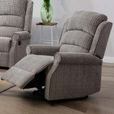 Warth Fabric Recliner 1 Seater Sofa In Latte - UK