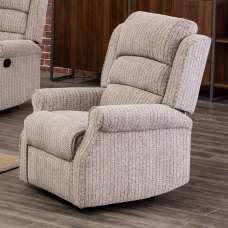 Warth Fabric Recliner 1 Seater Sofa In Natural - UK