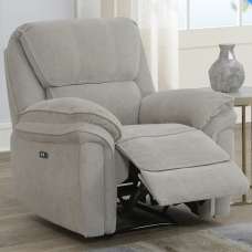 Wauchula Fabric Electric Recliner 1 Seater Sofa - Beige - UK