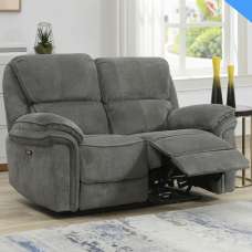 Wauchula Fabric Electric Recliner 2 Seater Sofa - Stone - UK