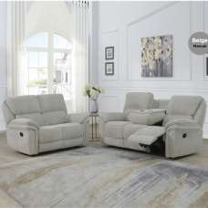 Wauchula Fabric Recliner 3+2 Seater Sofa Set - Beige - UK