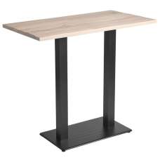 Wausau Wooden Rectangular Bar Table In Extra White - UK