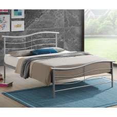 Waverley Modern Metal Single Bed In Silver - UK