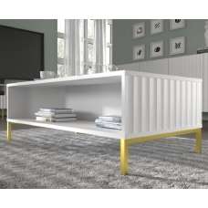 Wayne Wooden Coffee Table In White - UK