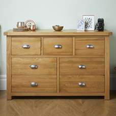 Webworms Wooden Chest Of 7 Drawers In Oak - UK