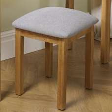 Webworms Wooden Stool With Fabric Seat In Oak - UK