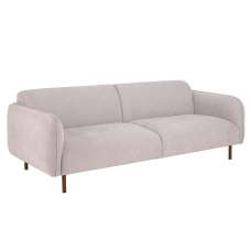 Welch Fabric 2 Seater Sofa With Oak Legs In Beige - UK