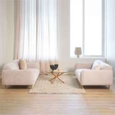 Welch Fabric 2.5+2.5 Seater Sofa Set In Fay Beige - UK