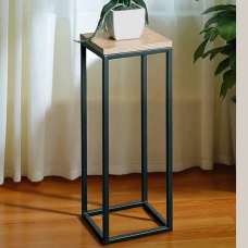 Wembley Smalll Wooden Planter In Oak And Black - UK