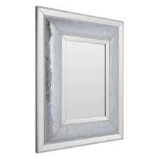 Wendy Rectangular Wall Bedroom Mirror In Antique Silver Frame - UK