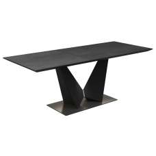 Westbury Ceramic Extending Dining Table In Matt Grey - UK
