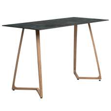 Wichita 12mm HPL Top Italian Stone Bar Table 180cm with Oak Legs - UK