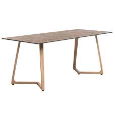 Wichita 12mm HPL Top Rust Dining Table 180cm with Oak Legs - UK