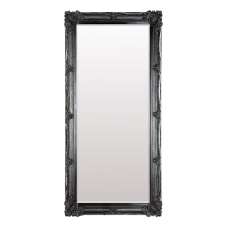Wickford Large Rectangular Leaner Floor Mirror In Black - UK