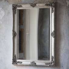 Wickford Small Rectangular Leaner Floor Mirror In Silver - UK