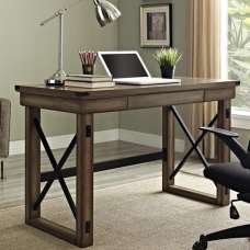 Wildwoods Wooden Laptop Desk In Rustic Grey - UK