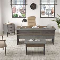 Windsor Wooden Executive Office Furniture Set in Brown Grey and Anthracite - UK