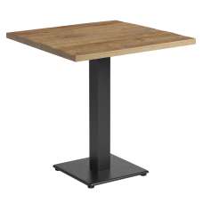 Wingate Medium Wooden Square Dining Table In Rustic Antique - UK