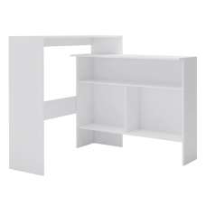 Winnie Wooden Bar Table With 2 Table Tops In White - UK