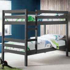 Cailean Wooden Bunk Bed In Anthracite - UK