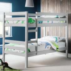 Cailean Wooden Bunk Bed In Dove Grey - UK