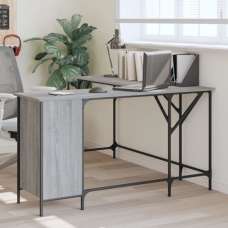 Wisbech Wooden Laptop Desk Corner In Grey Sonoma - UK
