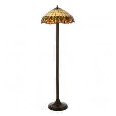 Wisterias Tiffany Umbrella Shade Floor Lamp In Bronze - UK