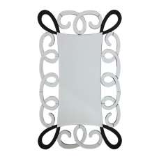 Witoka Scroll Design Wall Mirror In Black And Silver - UK