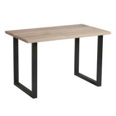 Worley 120cm Wooden Dining Table In Extra White And Black - UK