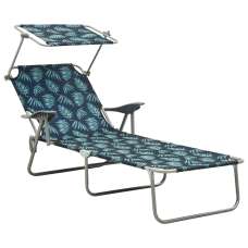 Xavien Outdoor Sun Lounger with Metal Frame in Turquoise - UK