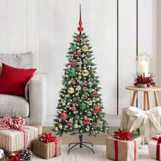 Xenia 150cm Artificial Christmas Tree With LED String And Baubles - UK